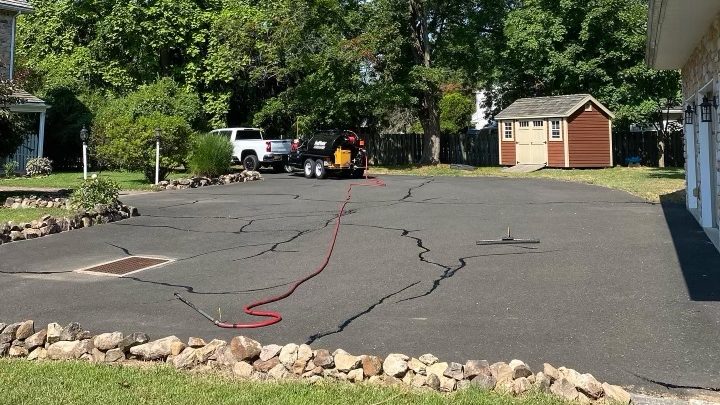 hot tar driveway repair